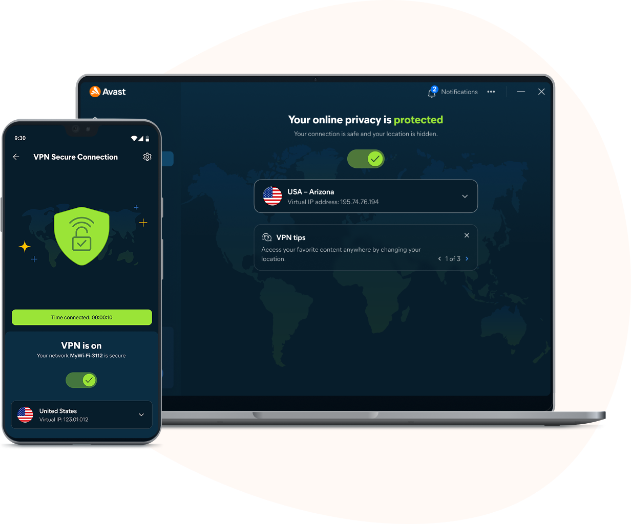 Бескомпромиссная конфиденциальность с Avast Premium VPN